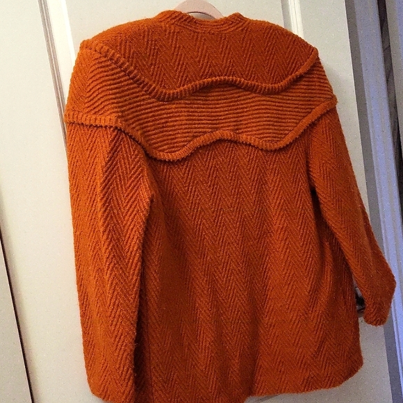 FAITAT Vintage Wool Car Jacket in Ochre - Picture 9 of 10